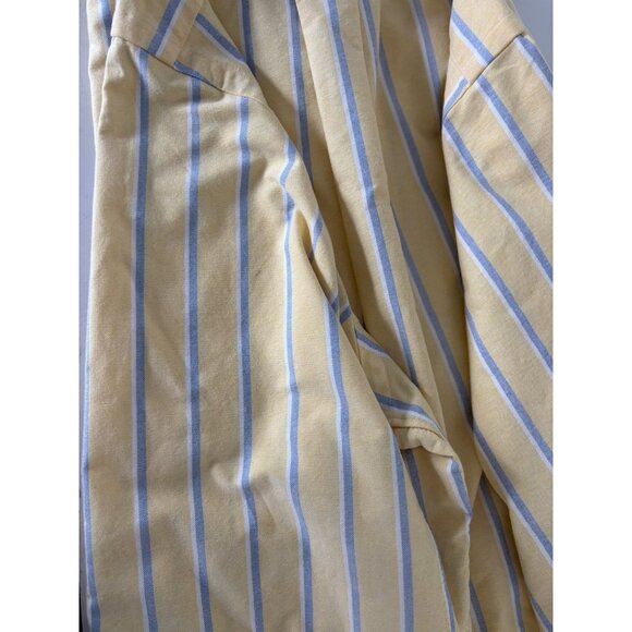 Ralph Lauren Shirt XXL Classic Fit Yellow Blue Stripe Oxford Preppy Old Money - Picture 3 of 16